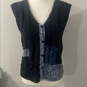 Capezio Women Blue Sleeveless Vest Vintage Size M